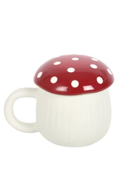 Tasse d'automne en forme de champignon avec couvercle