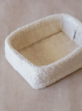 Petite panière de rangement en coton biologique | Coloris crème