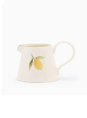 Mini pichet décoratif en céramique avec motif citron
