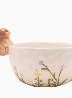 Petite coupelle décorative en céramique avec petit lapin