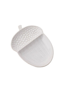 Vide-poche en céramique en forme de gland | Coloris blanc