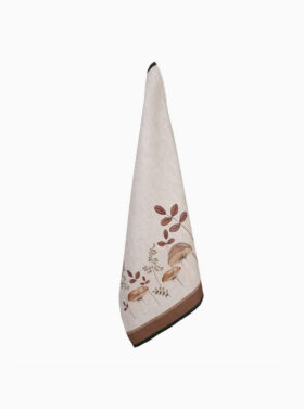 Torchon de cuisine d'automne en coton 50x70 cm - Motifs champignons